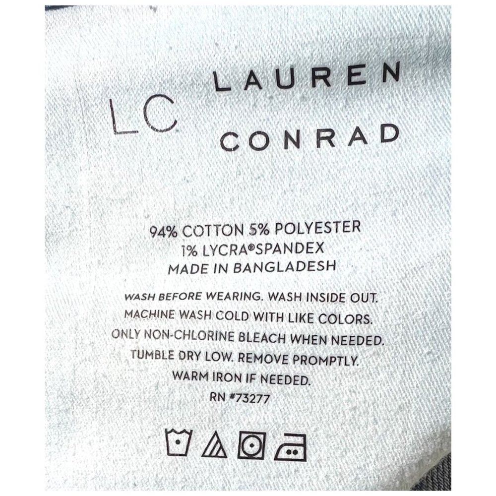 LC Lauren Conrad Womens High Rise Distressed Button Fly Jean Shorts Sz 16 NWT - Picture 7 of 8
